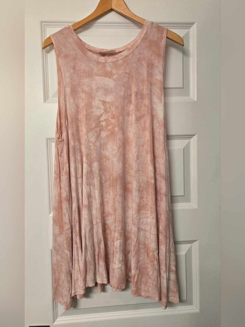 Audrey 3+1 Pink Tie Dye Swing Mini Dress Small